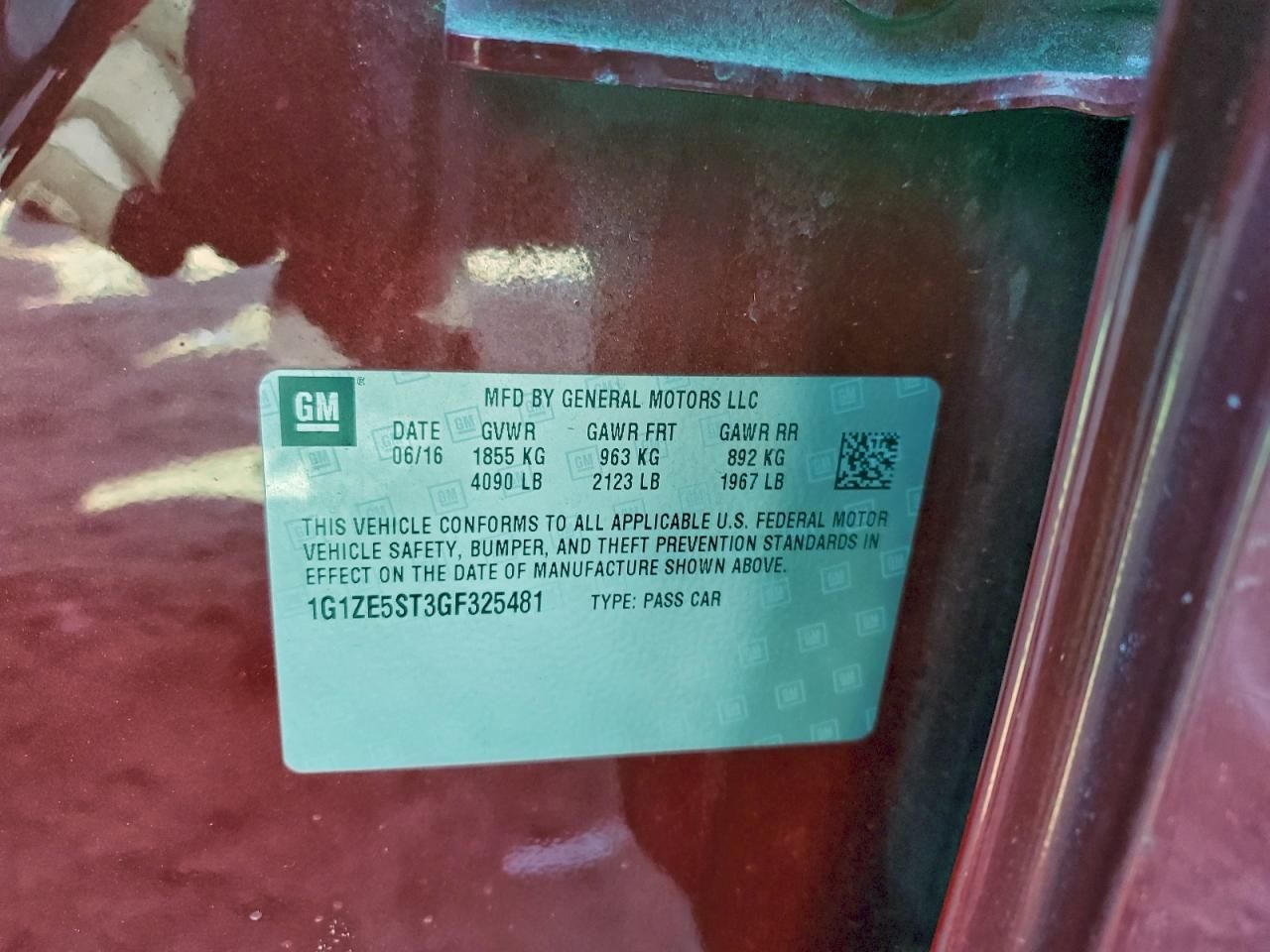 2016 Chevrolet Malibu lt