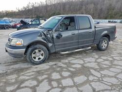Salvage trucks for sale at Hurricane, WV auction: 2002 Ford F150 Supercrew