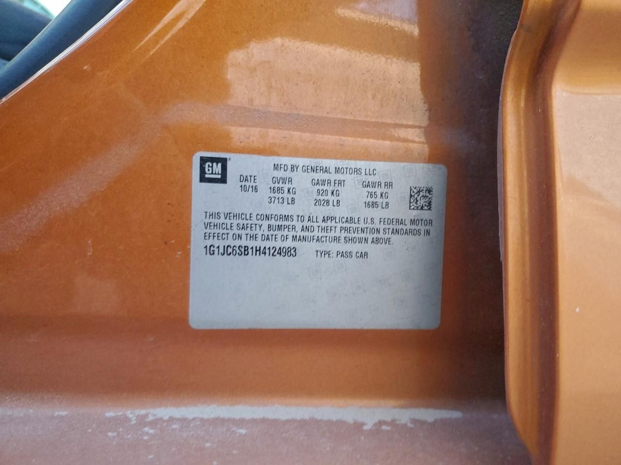 2017 Chevrolet Sonic lt