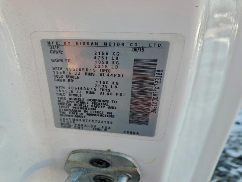 2015 Niss AN NV 200 Utility / Service Van