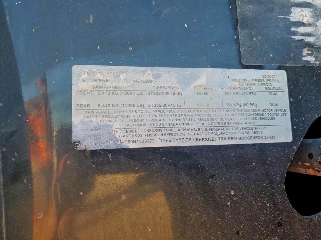 2022 Pj Trailer 2022 PJ 3F492 Equipment Trailer