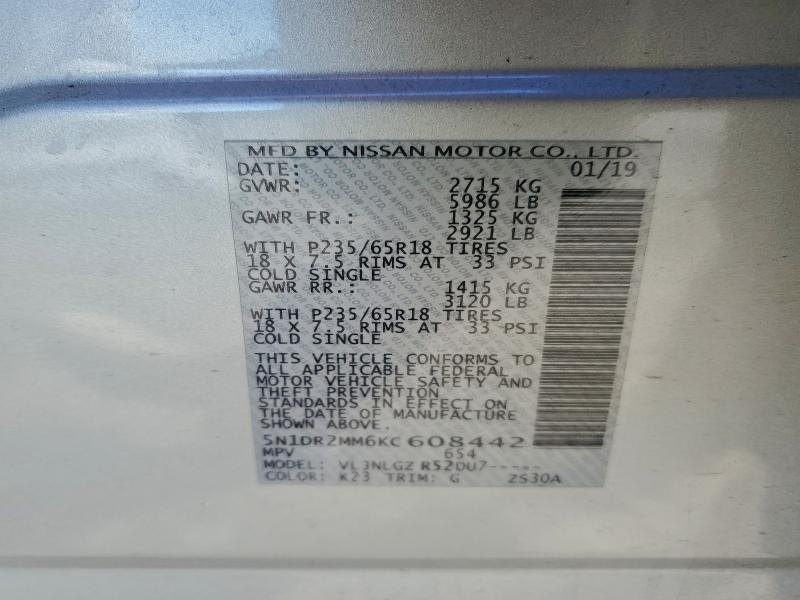 2019 Nissan Pathfinder s