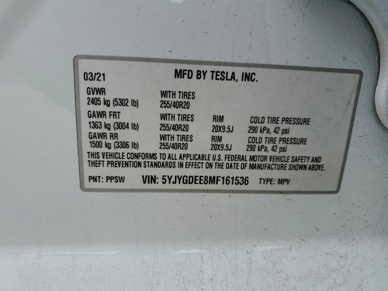 2021 Tesla Model y