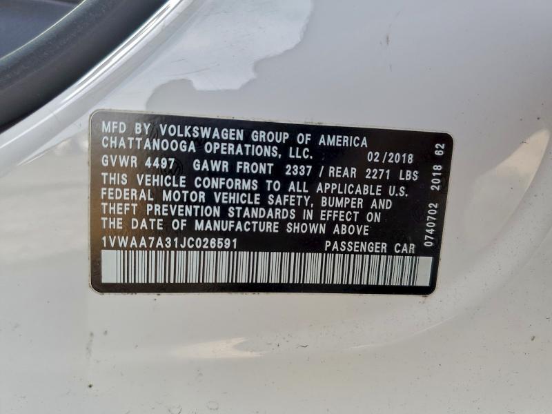 2018 Volkswagen Passat s