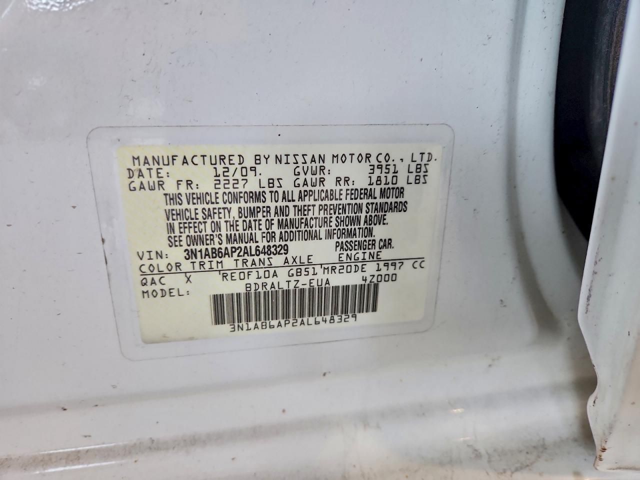 2010 Nissan Sentra 2.0