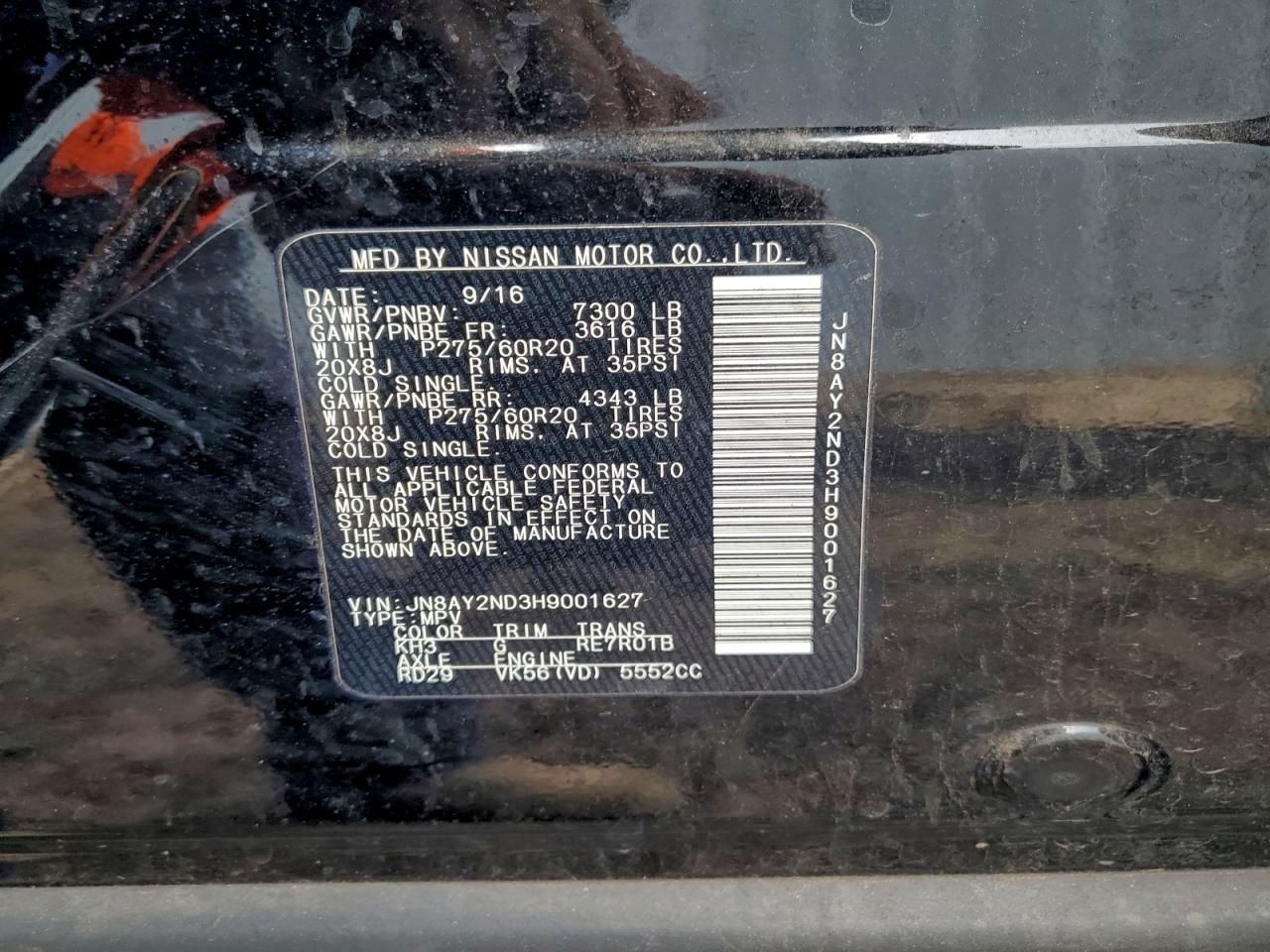 2017 Nissan Armada sv