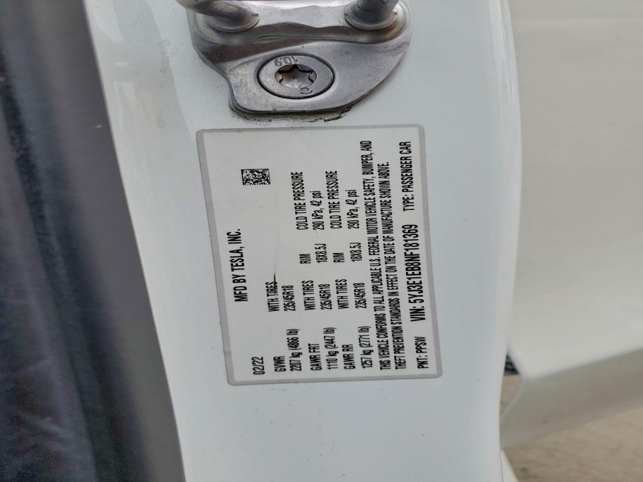 2022 Tesla Model 3