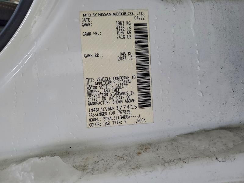 2022 Nissan Altima sr