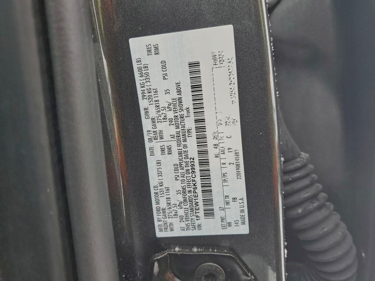 2019 Ford F150 Supercrew