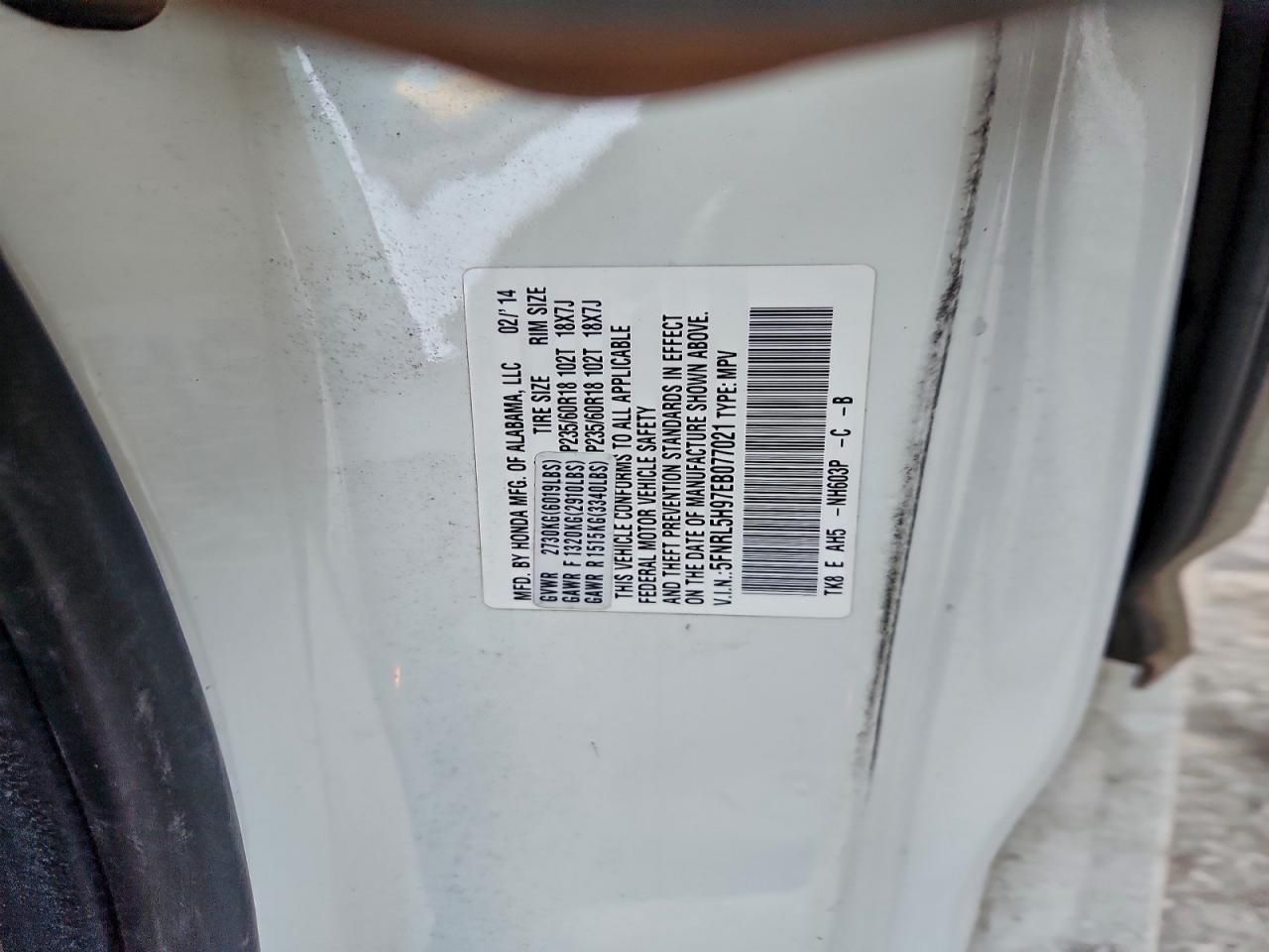 2014 Honda Odyssey Touring