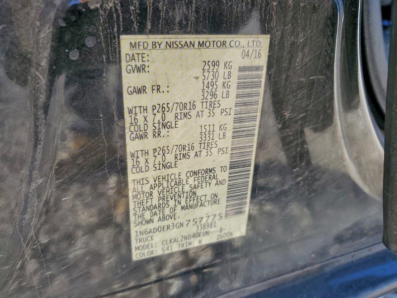 2016 Nissan Frontier S