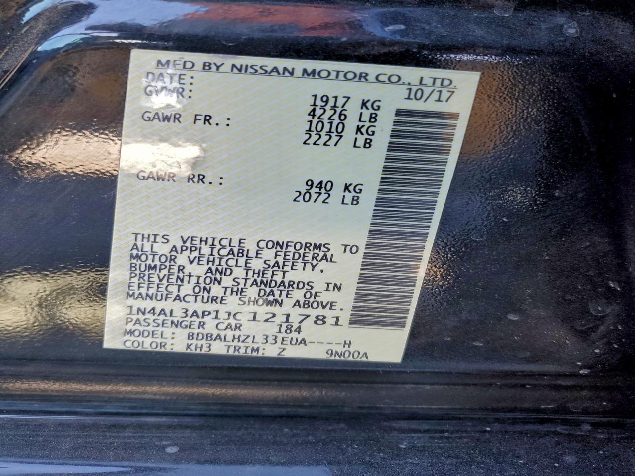2018 Nissan Altima 2.5