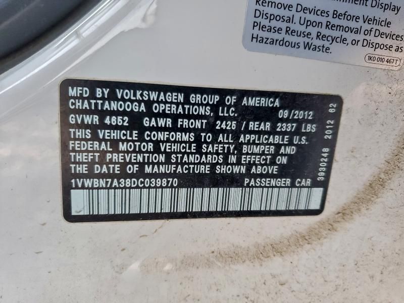 2013 Volkswagen Passat se