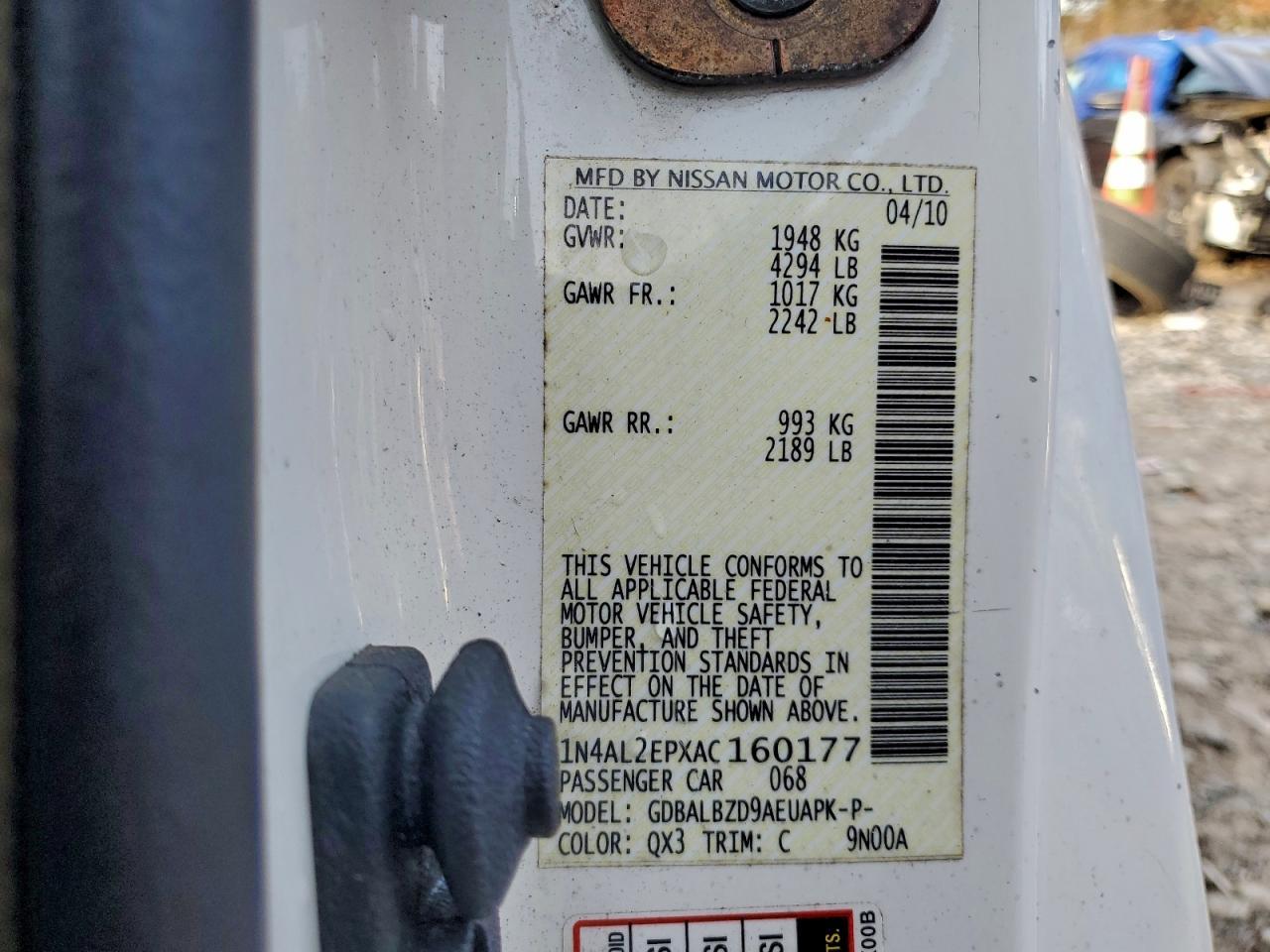 2010 Nissan Altima s