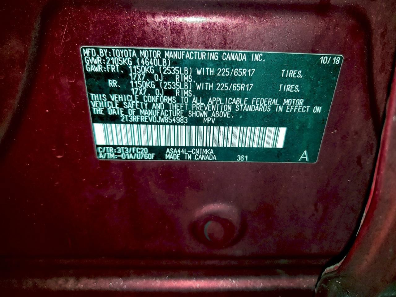 2018 Toyota Rav4 Adventure