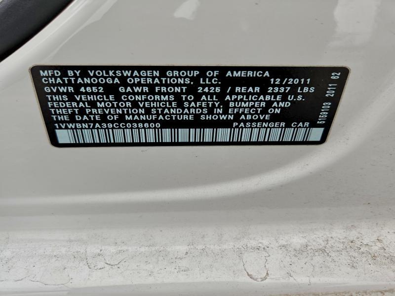 2012 Volkswagen Passat se