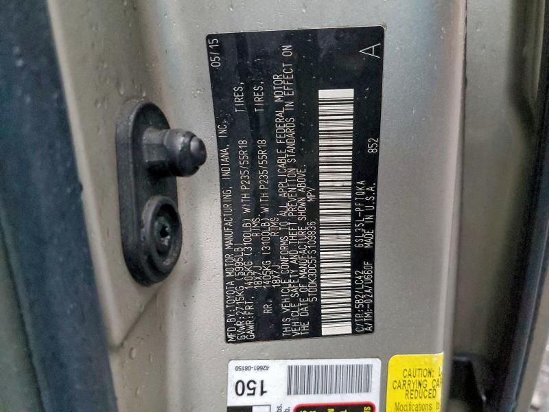 2015 Toyota Sienna xle
