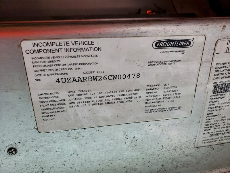 2006 Freightliner Mt 55 Delivery Truck