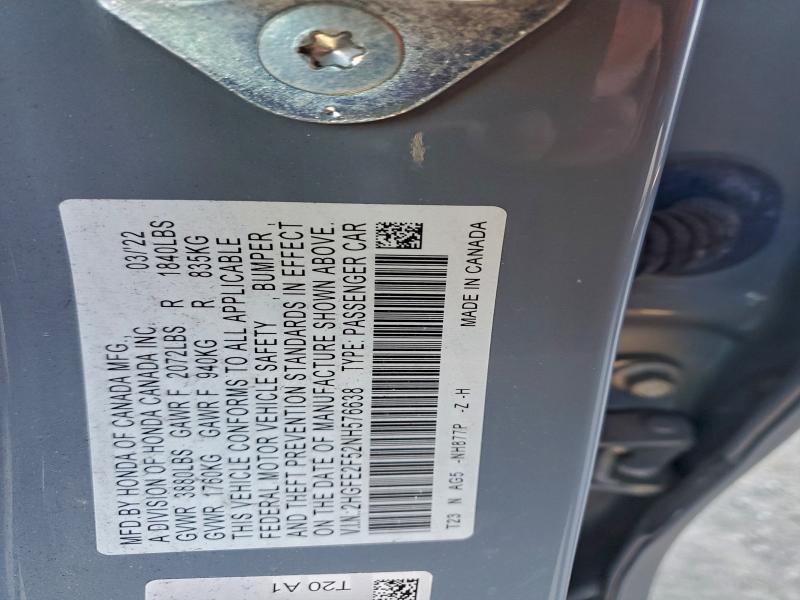 2022 Honda Civic Sport