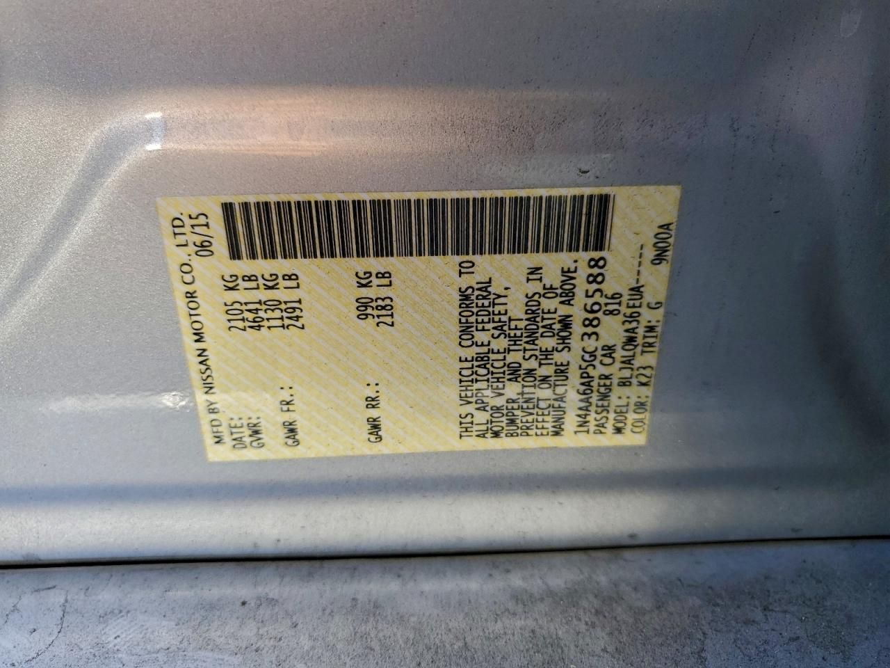 2016 Nissan Maxima 3.5s