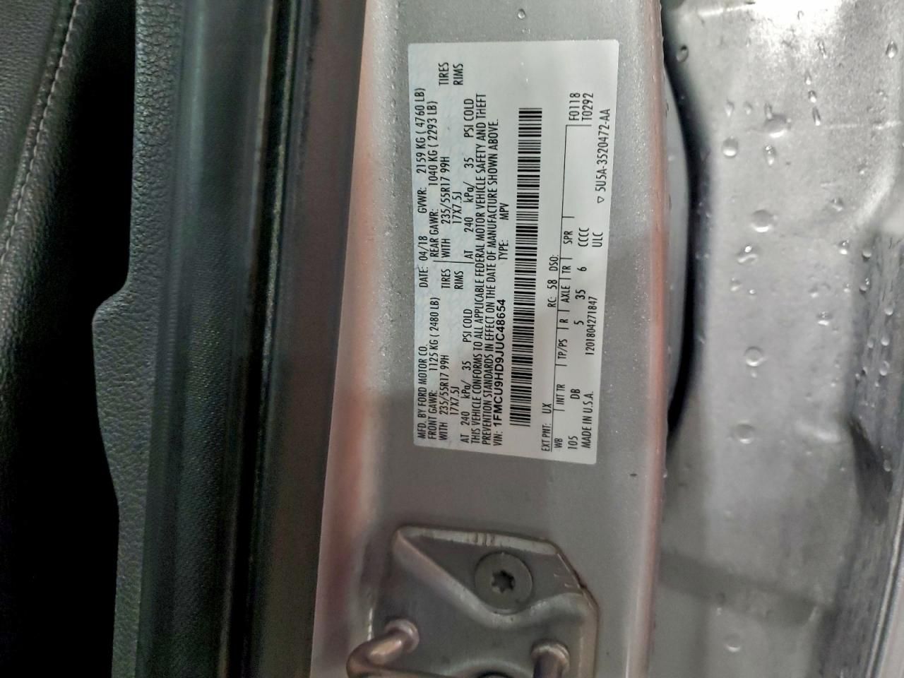 2018 Ford Escape sel