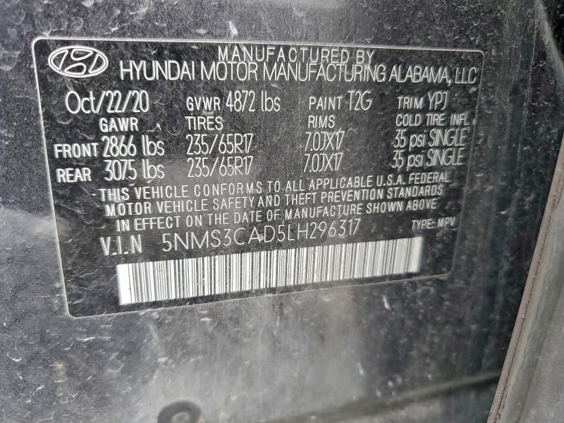 2020 Hyundai Santa fe sel