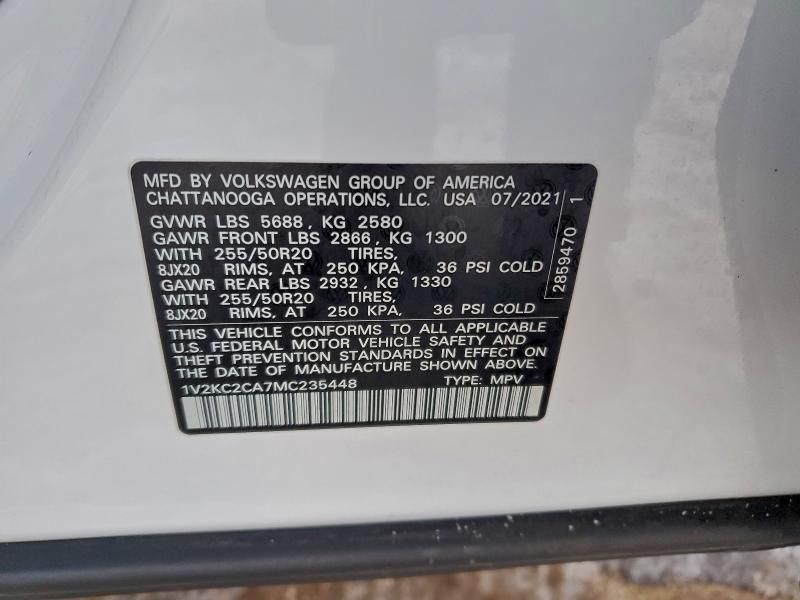 2021 Volkswagen Atlas Cross Sport se