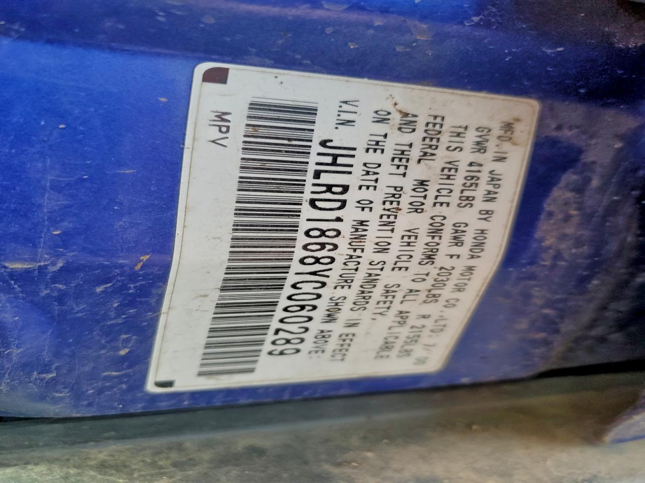 2000 Honda Cr-v ex