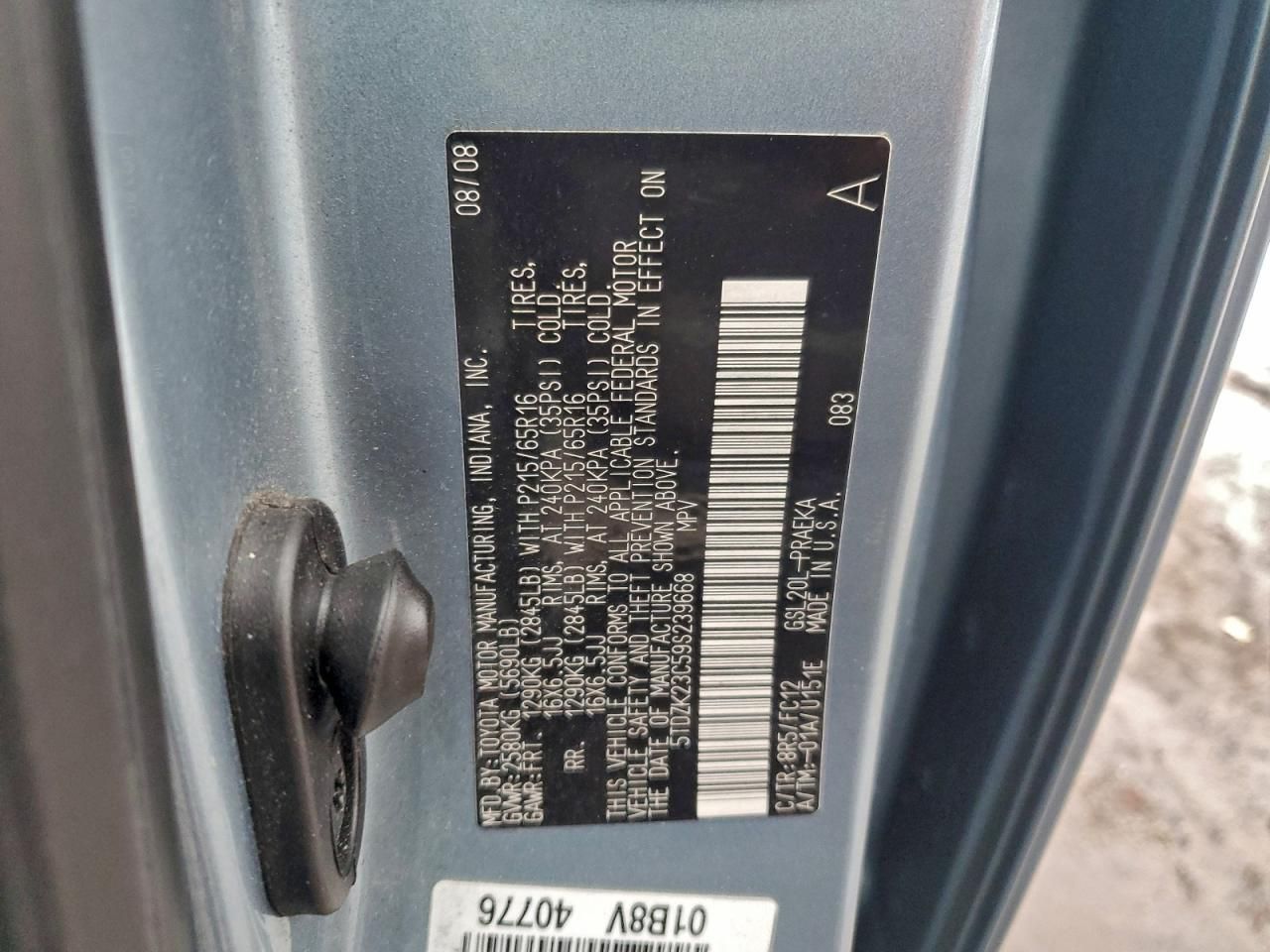 2009 Toyota Sienna ce