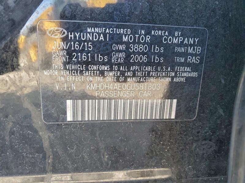 2016 Hyundai Elantra se