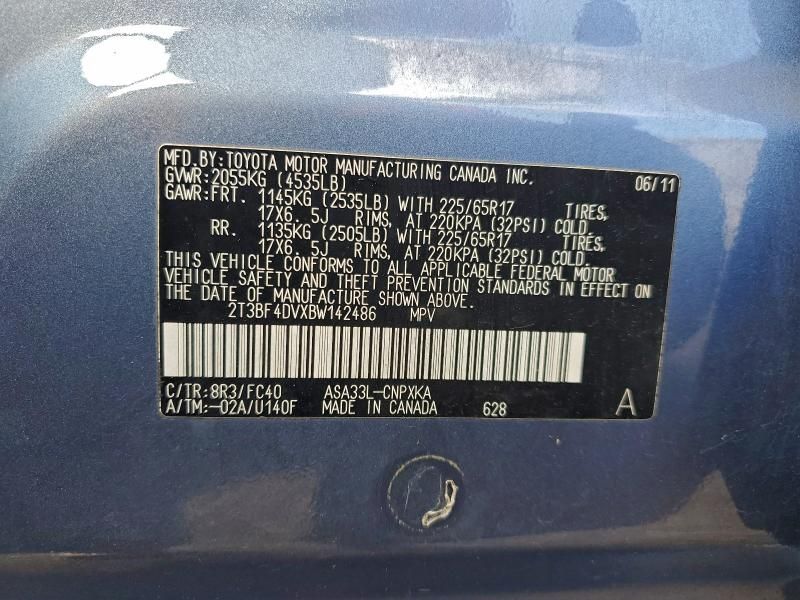 2011 Toyota Rav4 Base