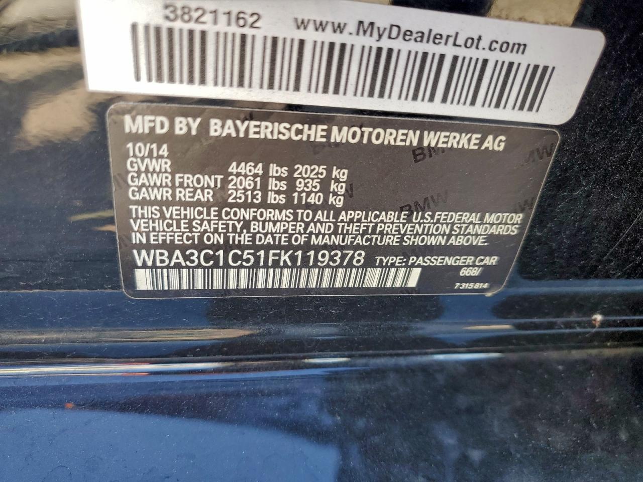 2015 BMW 328 i Sulev