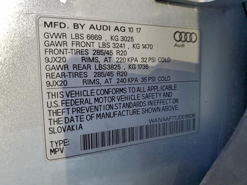 2018 Audi Q7 Prestige