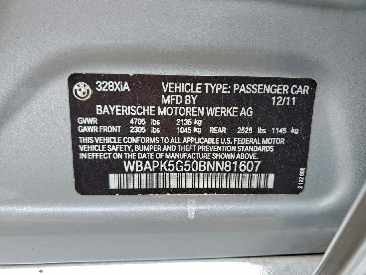 2011 BMW 328 xi Sulev