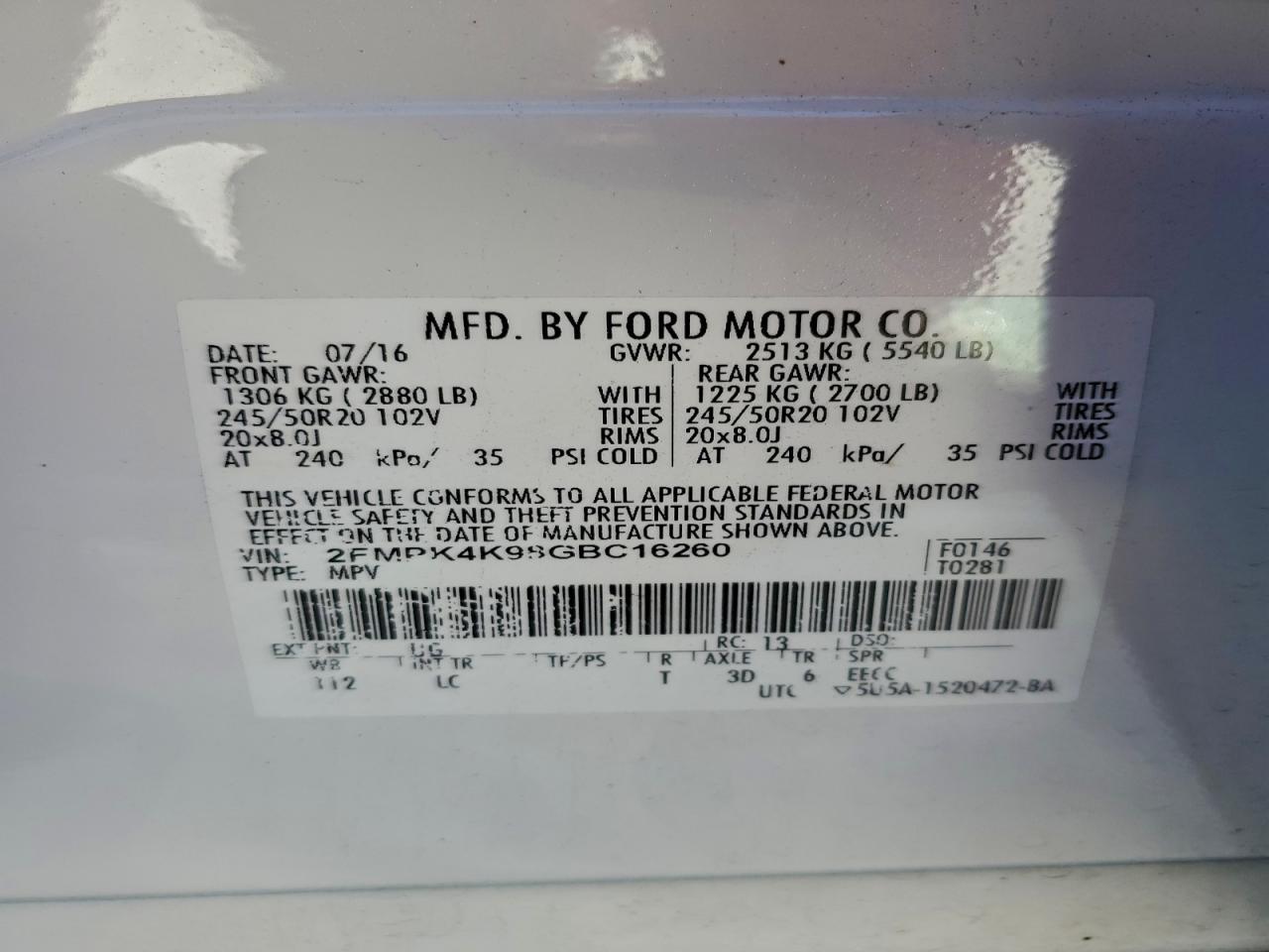2016 Ford Edge Titanium
