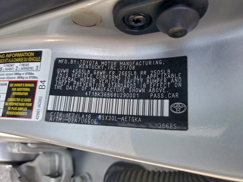 2008 Toyota Avalon xls
