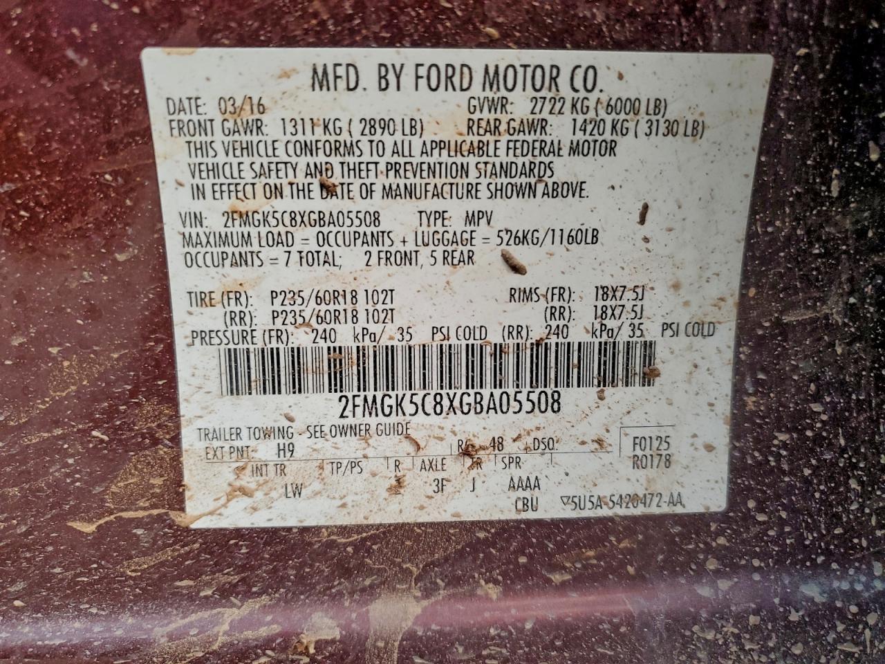 2016 Ford Flex sel