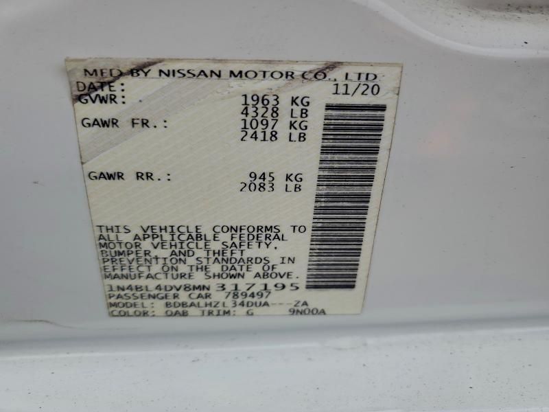 2021 Nissan Altima sv