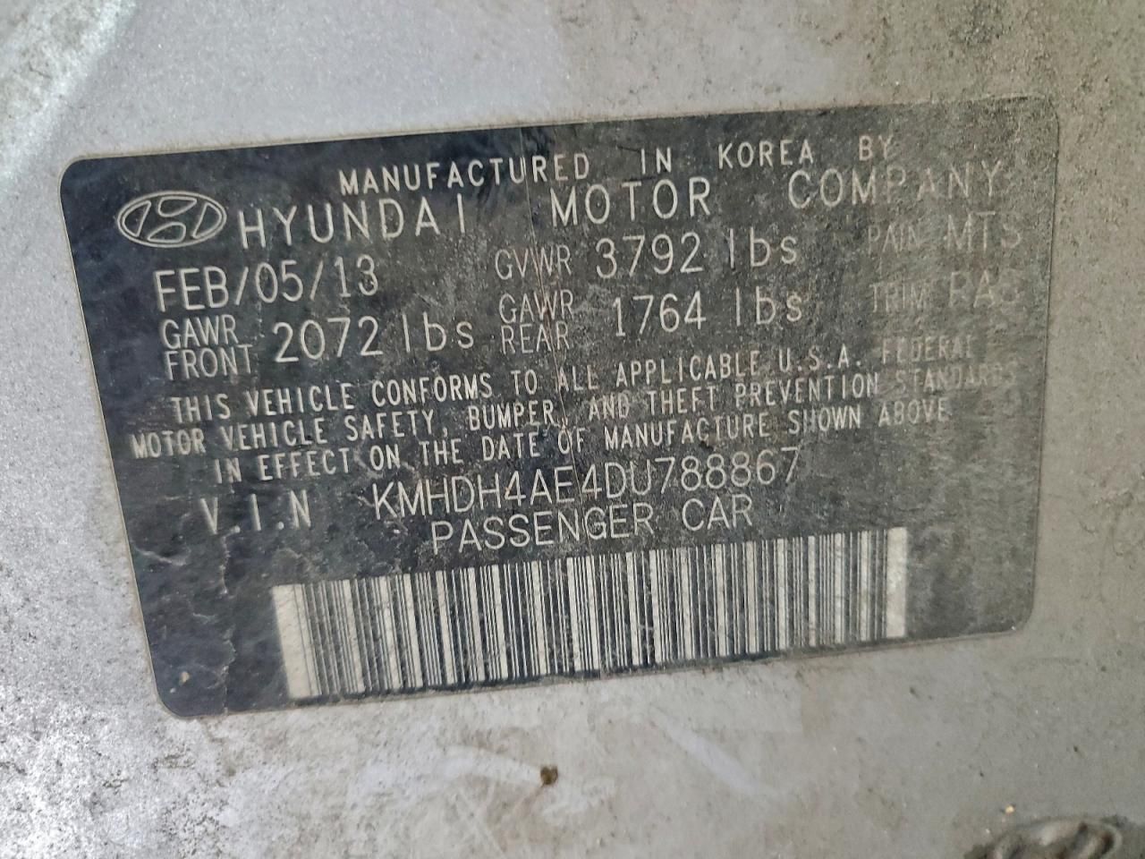 2013 Hyundai Elantra gls