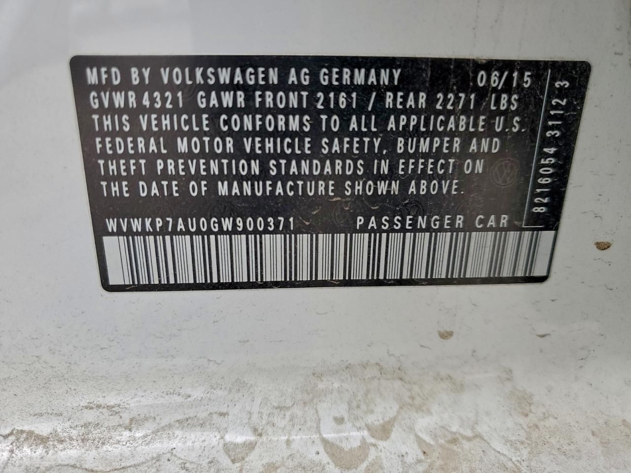 2016 Volkswagen E-golf se