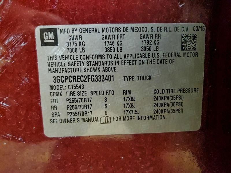 2015 Chevrolet Silverado C1500 lt