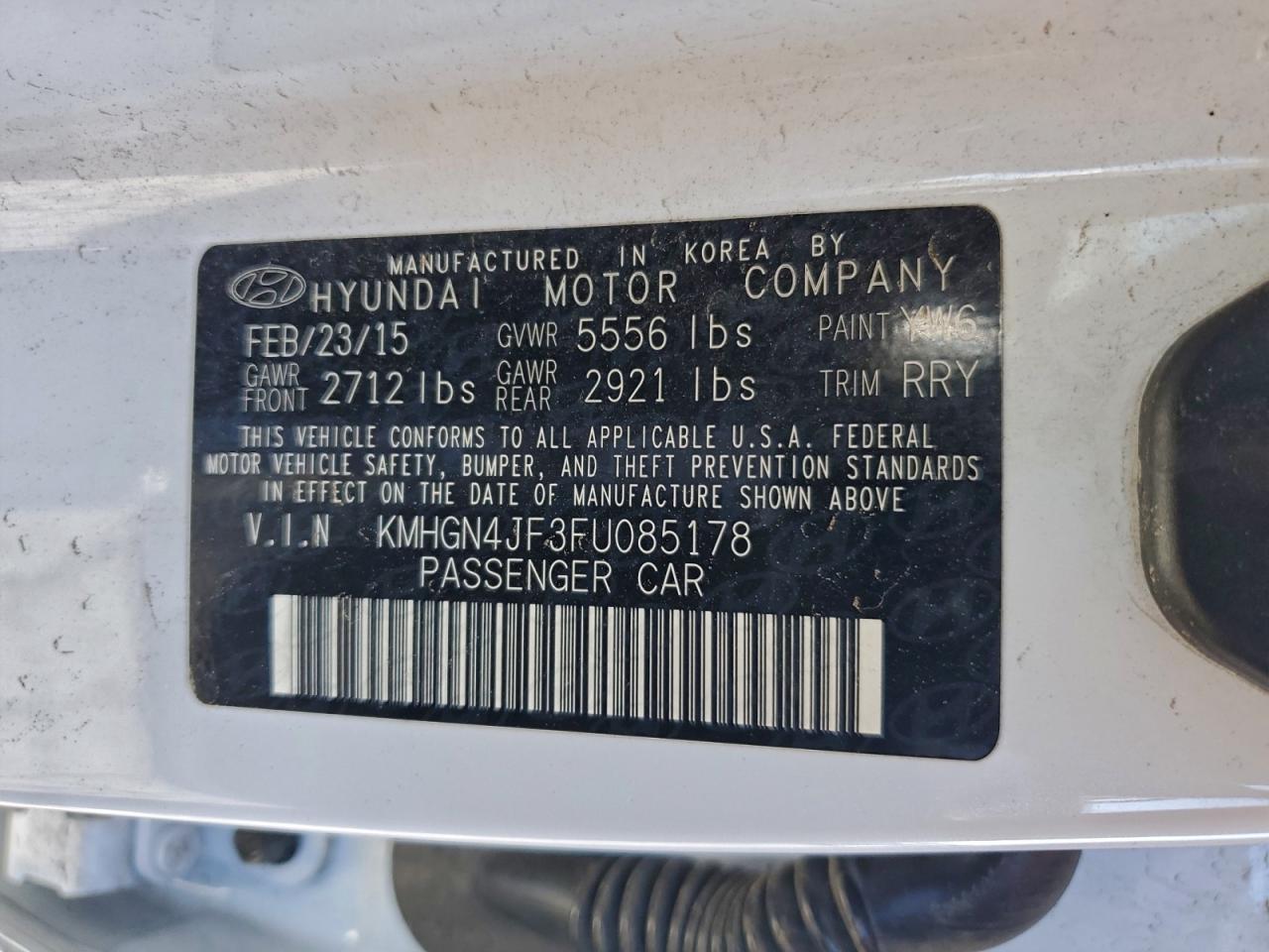2015 Hyundai Genesis 5.0l