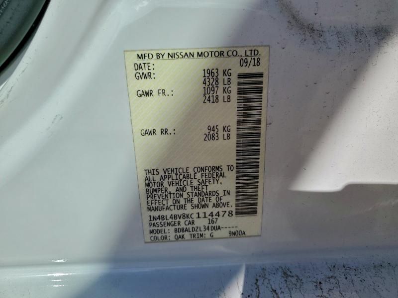 2019 Nissan Altima s