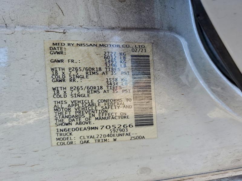 2021 Niss Frontier sv