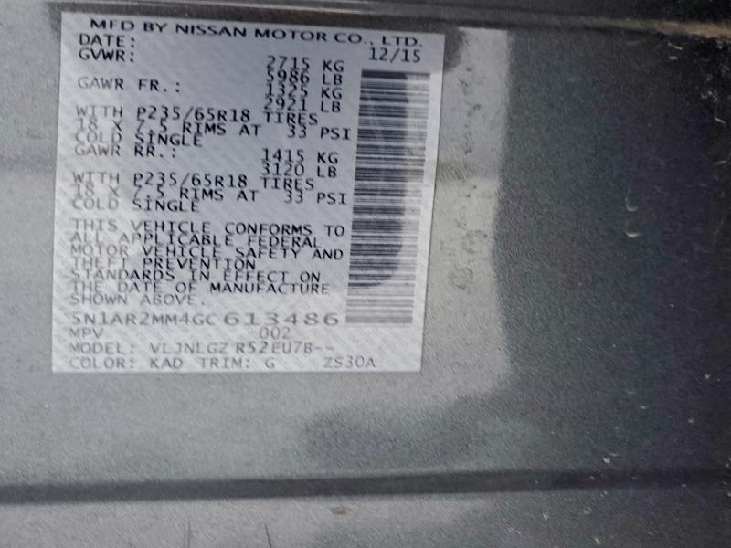 2016 Nissan Pathfinder sl