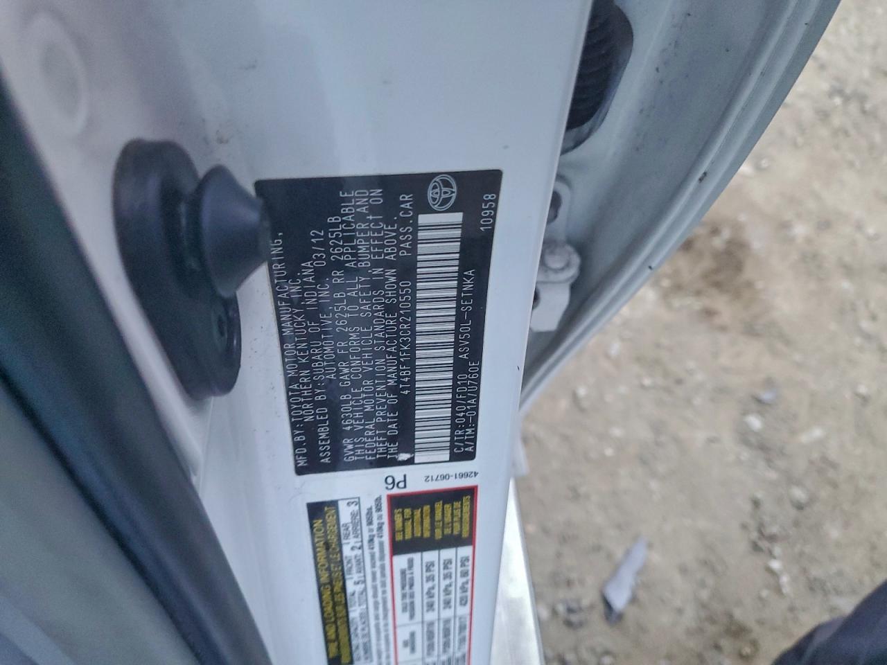 2012 Toyota Camry Base