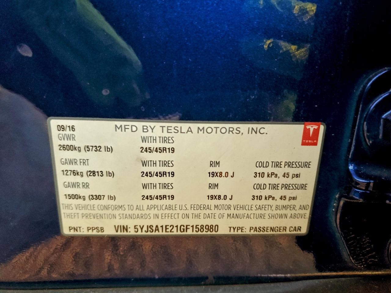 2016 Tesla Model s