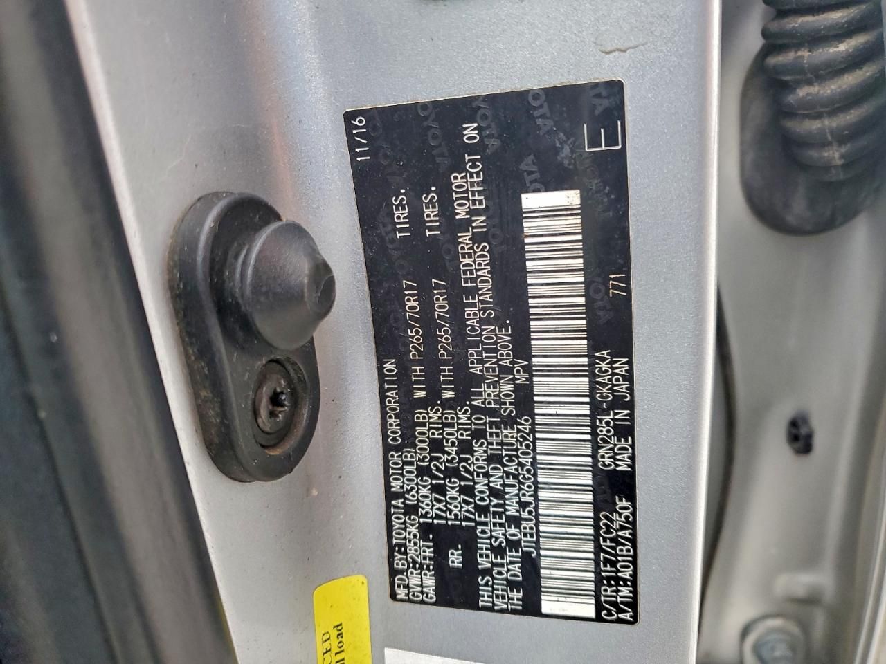 2016 Toyota 4runner Sr5/sr5 Premium