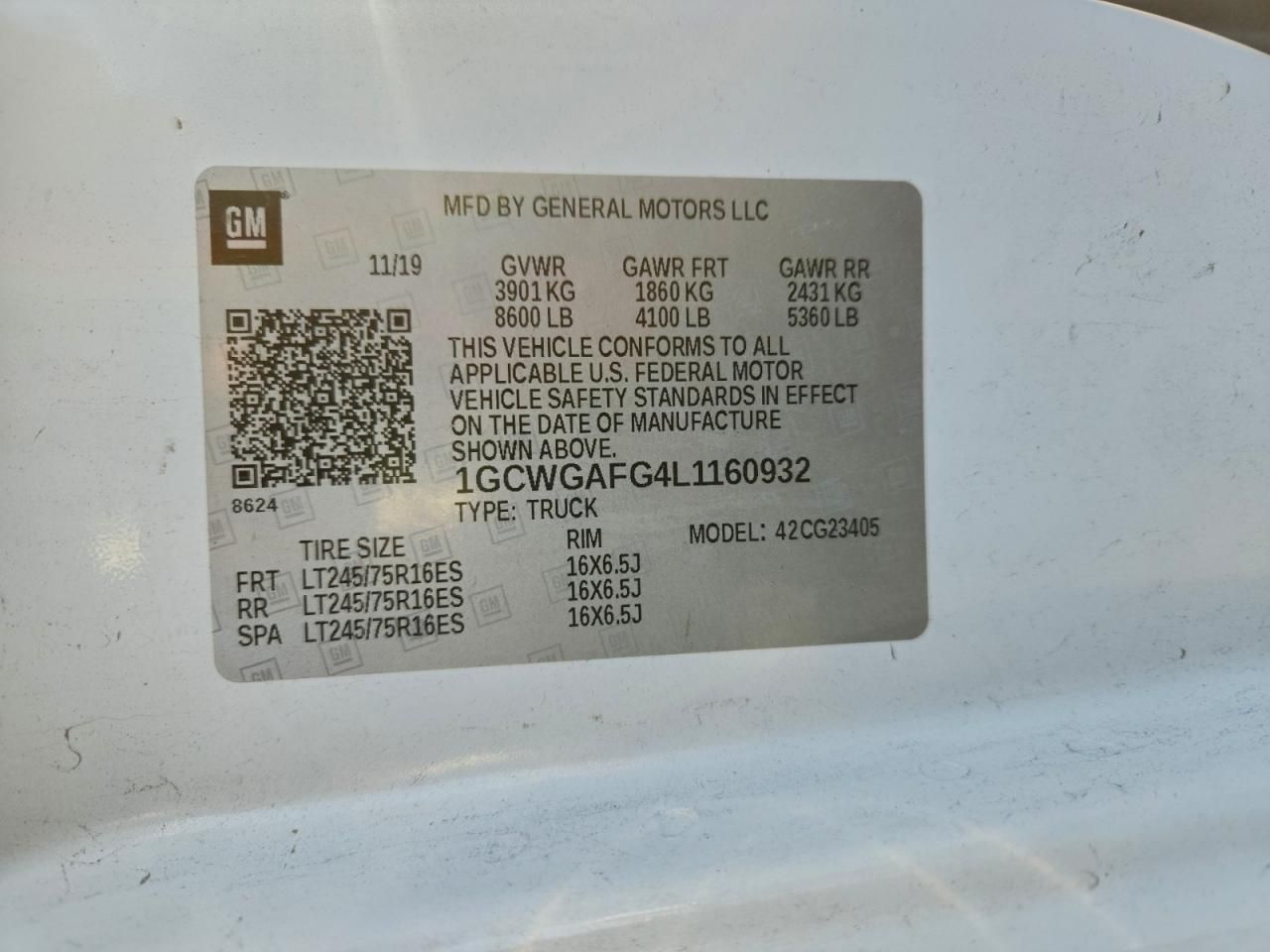 2020 Chevrolet 2020 Chev Express Cargo 2500