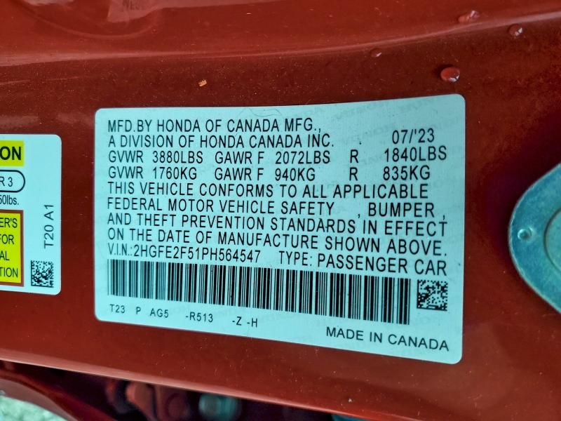 2023 Honda Civic Sport